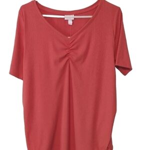 Isabel Maternity by Ingrid & Isabel Red Short Sleeve Top